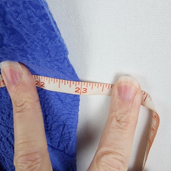 Ali Miles Blouse Tunic Top Purple Artsy Art to Wear Crinkle Gauze Long Sleeve L - Picture 5 of 6